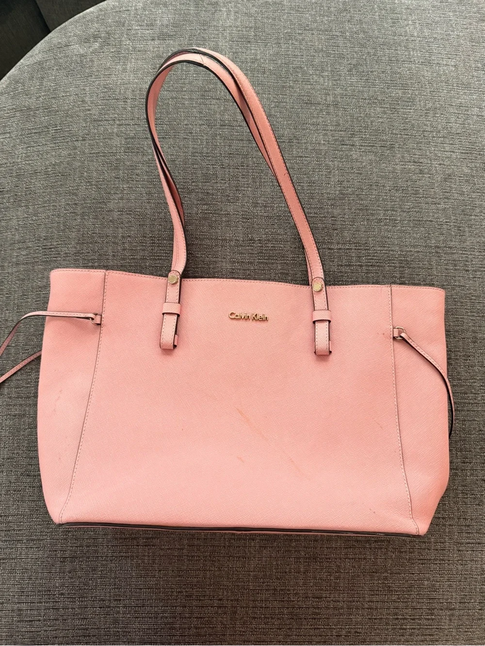Calvin Klein Blush Pink Tote Bag with Gold Logo